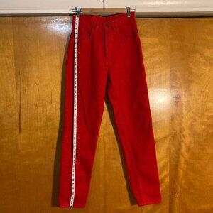 Red Jordache Jeans, Sz 4, straight leg